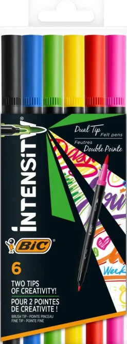 Bic Intensity Dual-Tip Kuitukyna 6Kpl