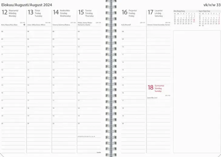 Burde Kalenteri 2024 Business Savanna Sininen