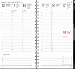 Burde Kalenteri 2024 Plan Musta Keinonahka (Kaksikielinen)