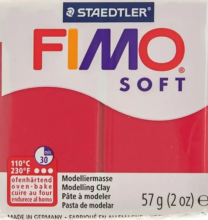 Fimo Soft Muovailumassa, Joulunpunainen, 57 G