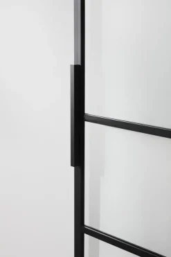 Habo Ovi Square 900X2133X28 Musta /Lasi