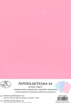 J.K. Primeco A4 Varipaperilajitelma Pastelli 40Arkkia