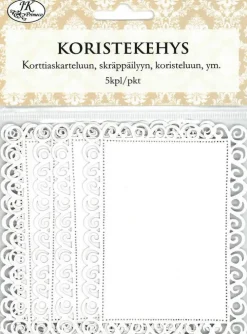 J.K. Primeco Koristekehys Suorakulmio Valkoinen 5Kpl