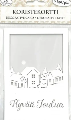 J.K. Primeco Koristekortti Talot Ja Teksti 5 Kpl