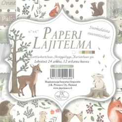 J.K. Primeco Skrappayslehtio Glitter Lemmikit 6"X6" 24Arkkia