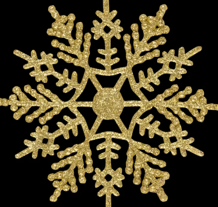 Koriste Lumihiutale Glitter Kulta 6Kpl