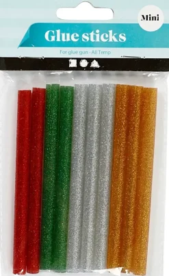 Liimapatruunat, Halk. 7 Mm, Pit. 10 Cm, Vihrea, Kulta, Hopea, Punainen, 10Kpl