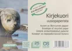 Luontevat Kirjekuori C6 25 Kpl Uusiopaperi