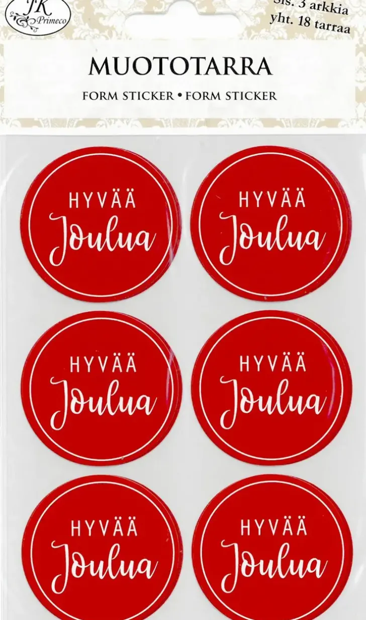 Muototarra Hyvaa Joulua Punainen 3Ark/Pkt