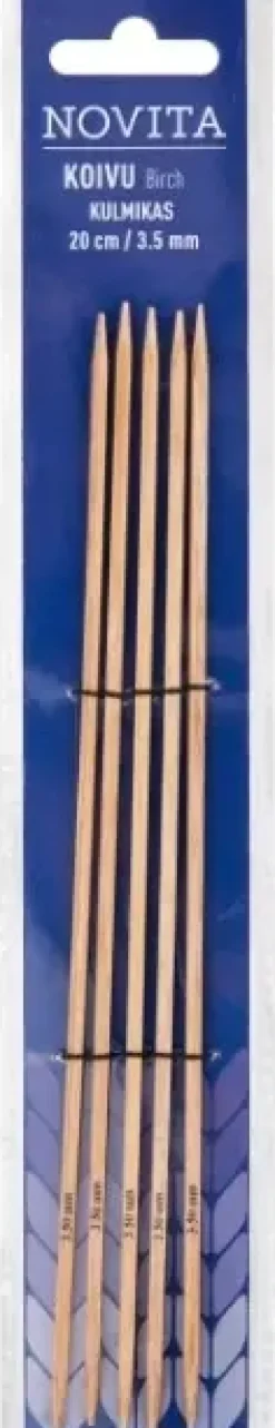 Novita Sukkapuikko Kulmikas 20Cm - 3,5 Mm Koivu