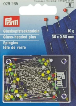 Prym Lasipaiset Nuppineulat 10G