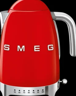 Smeg Punainen Vedenkeitin Lampotilansaadolla Klf04Rdeu