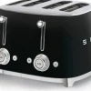 Smeg Tsf03Bleu 4-Viipaleen Leivanpaahdin Musta
