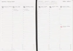 Vuosikalenteri Time System Classic A5 Musta 2024